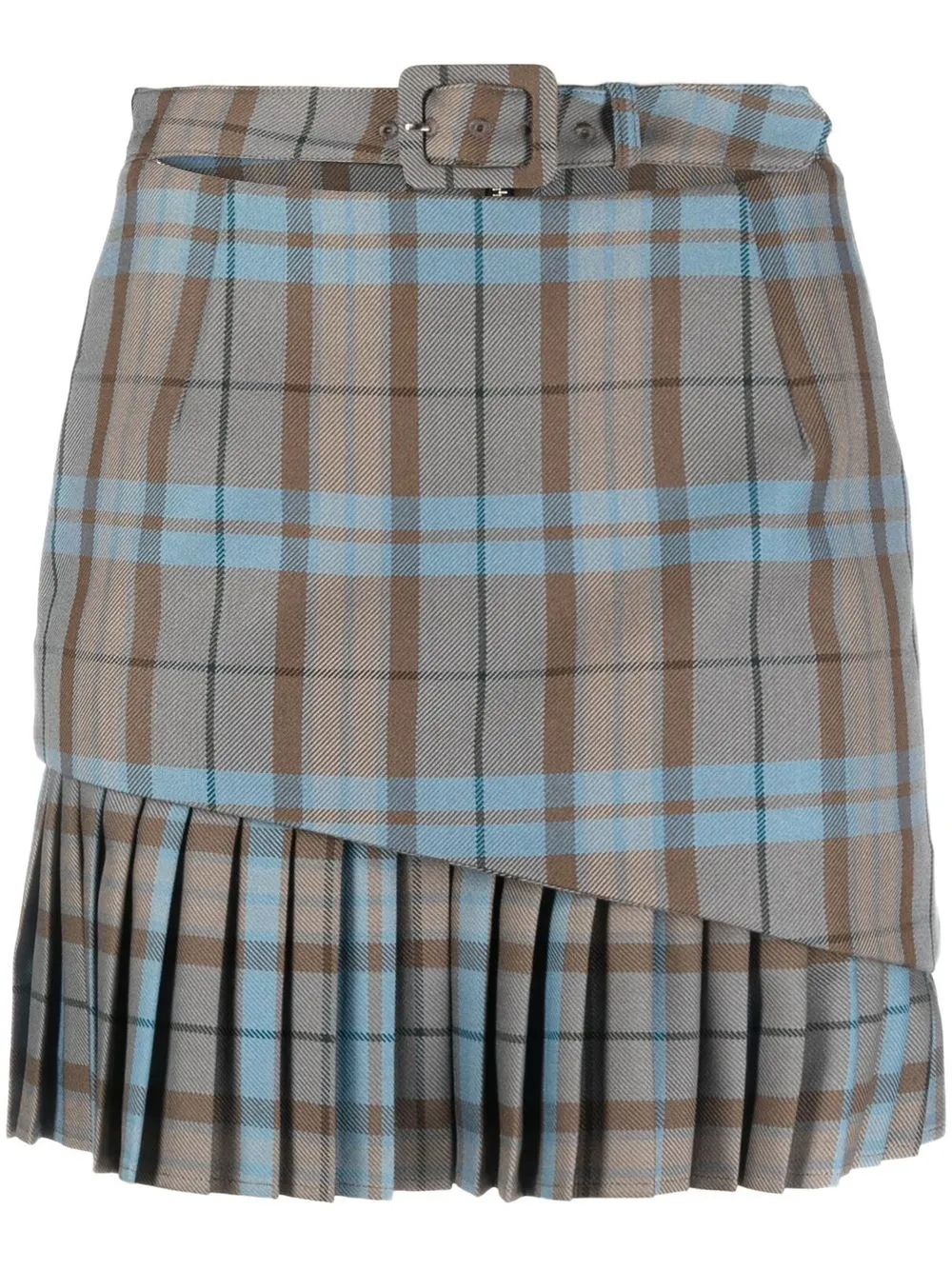 

Andersson Bell Piccadilly checked mini skirt - Blue