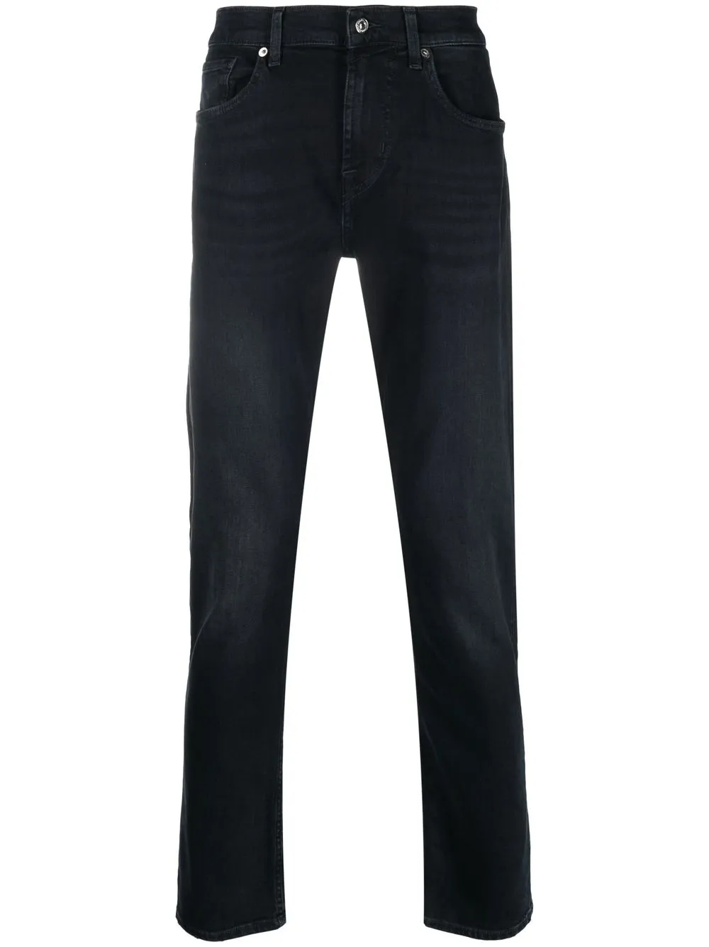 

7 For All Mankind mid-rise straight-leg trousers - Black