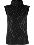 Ermanno Scervino embellished roll-neck top - Black