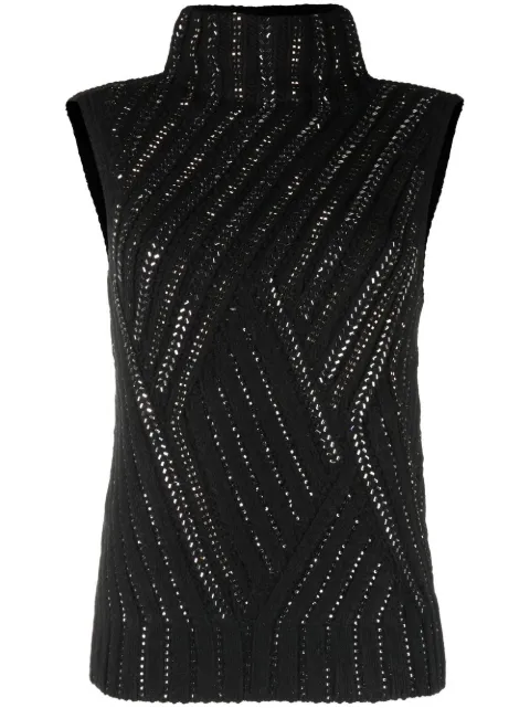 Ermanno Scervino embellished roll-neck top