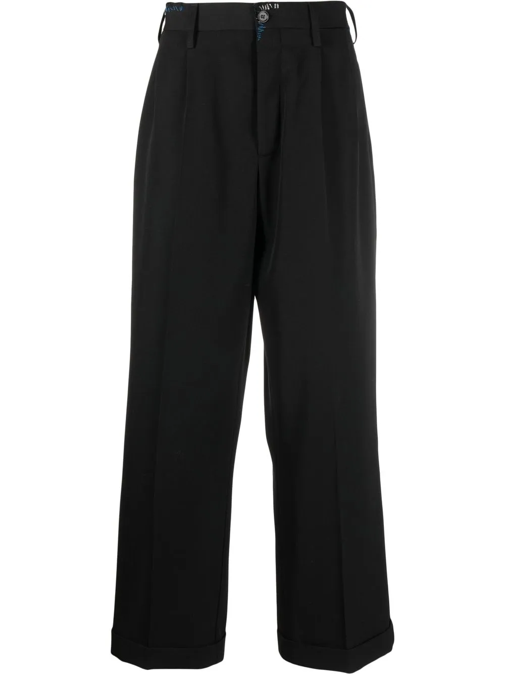 

Marni distressed straight-leg cut trousers - Black