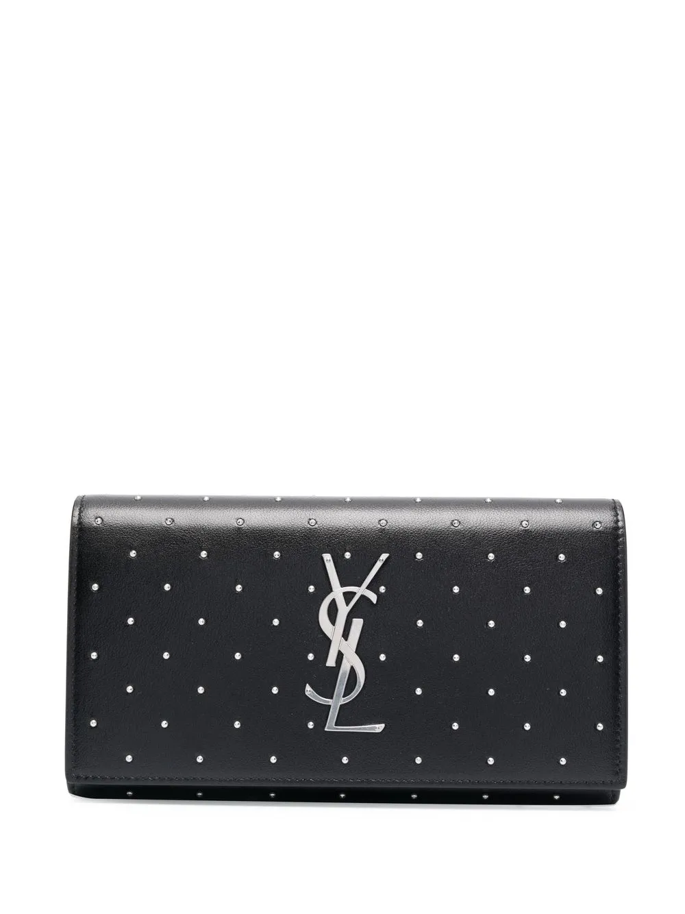 

Saint Laurent cartera con apliques y placa del logo - Negro