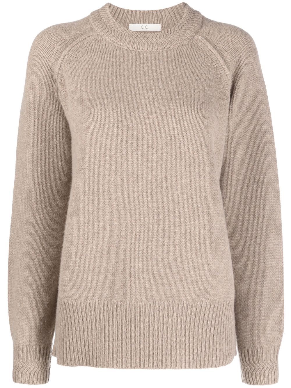 

Co crew-neck raglan-sleeve jumper - Brown