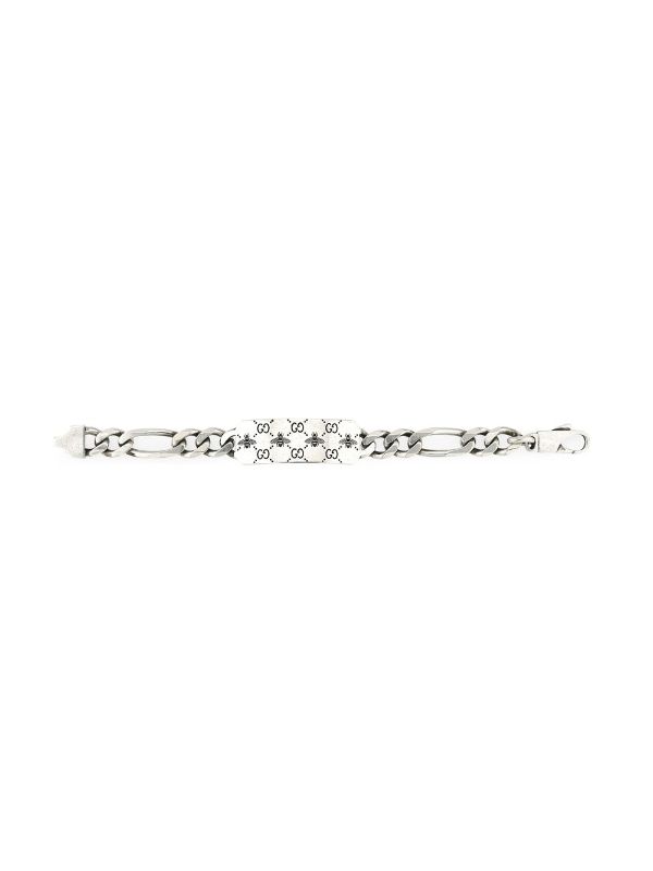Gucci GG-engraved Silver Bracelet - Farfetch