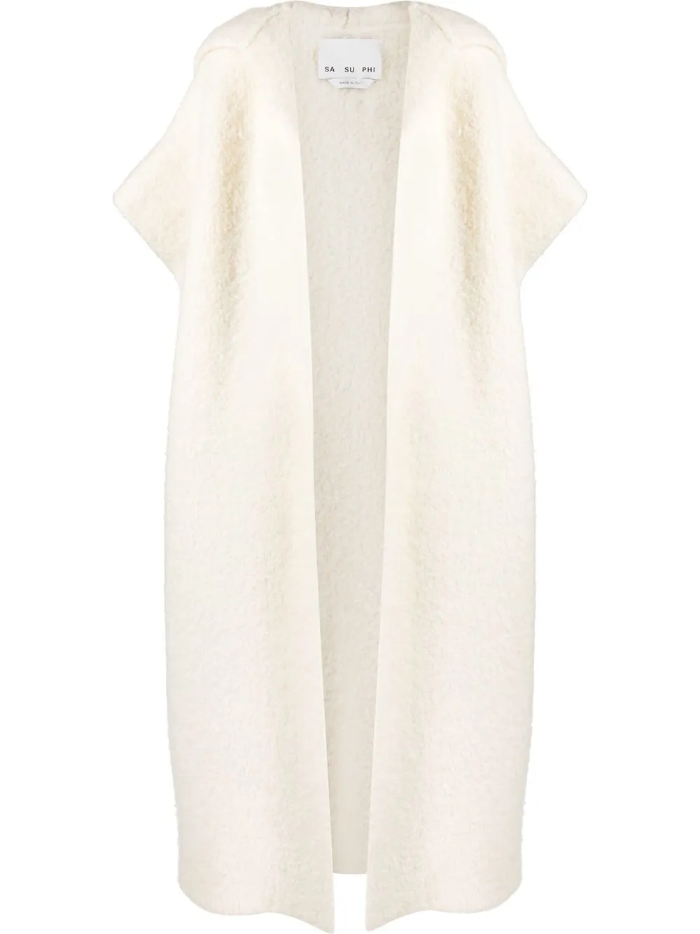 

SA SU PHI knitted hooded cardi-coat - White