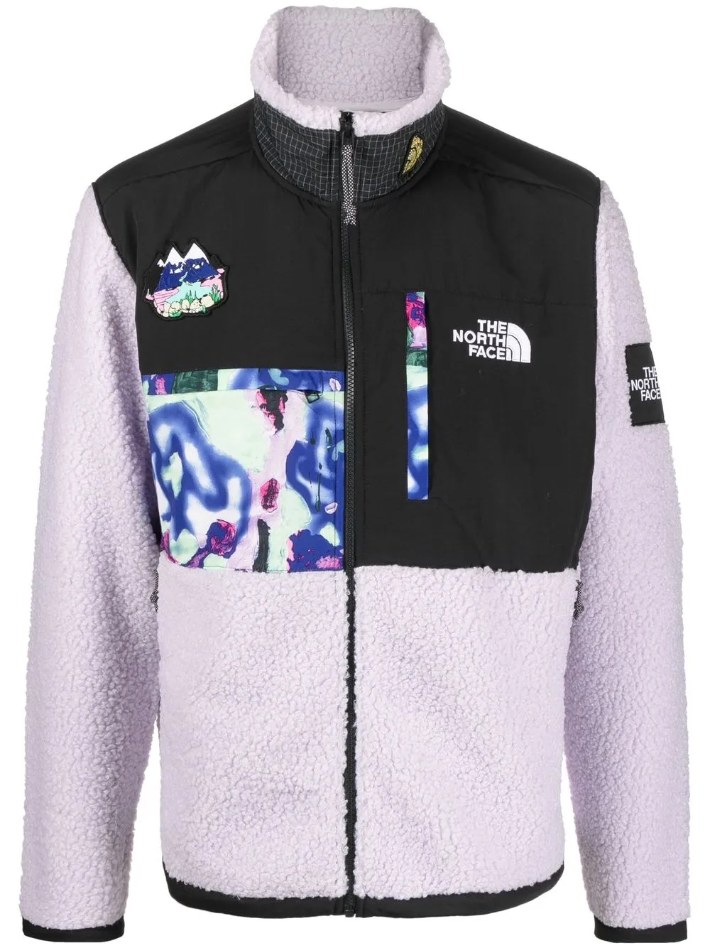 

The North Face patch-design zipped jacket - Purple