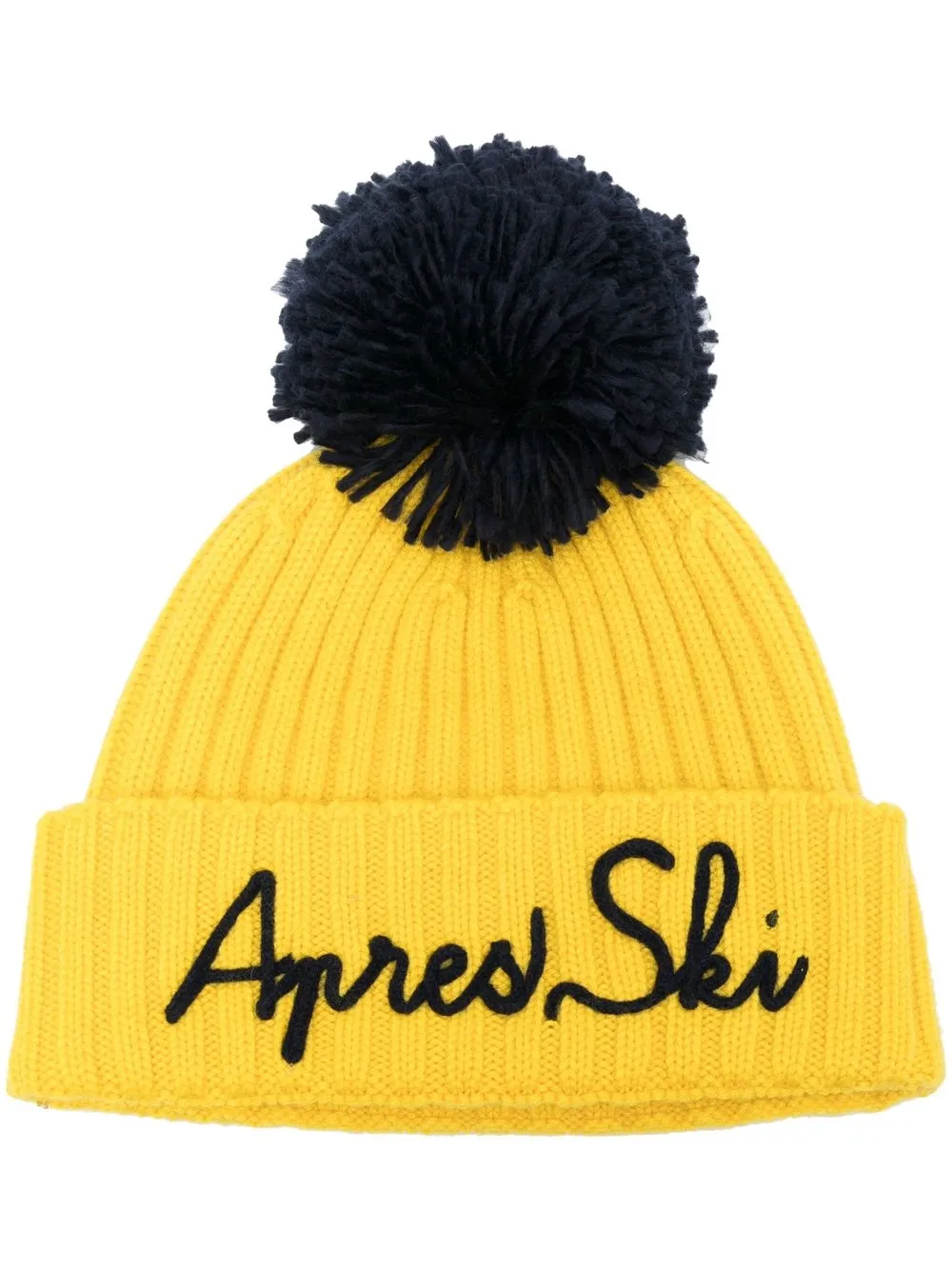 

MC2 Saint Barth Apres Ski embroidered pompom beanie - Yellow