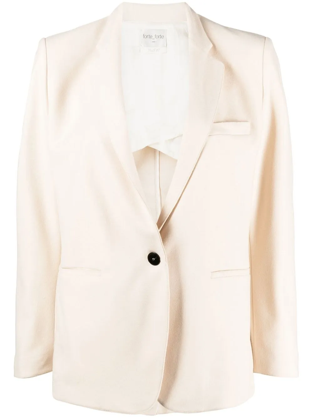 

Forte Forte single-breasted wool-blend blazer - Neutrals