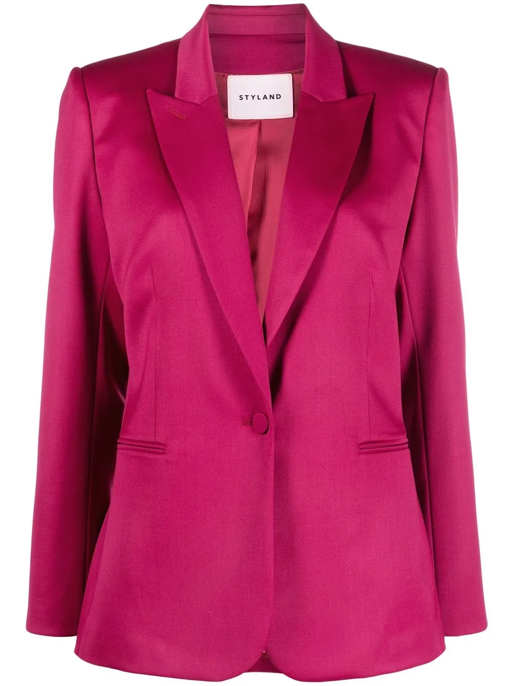 

STYLAND blazer con botones y solapa de pico - Rosado