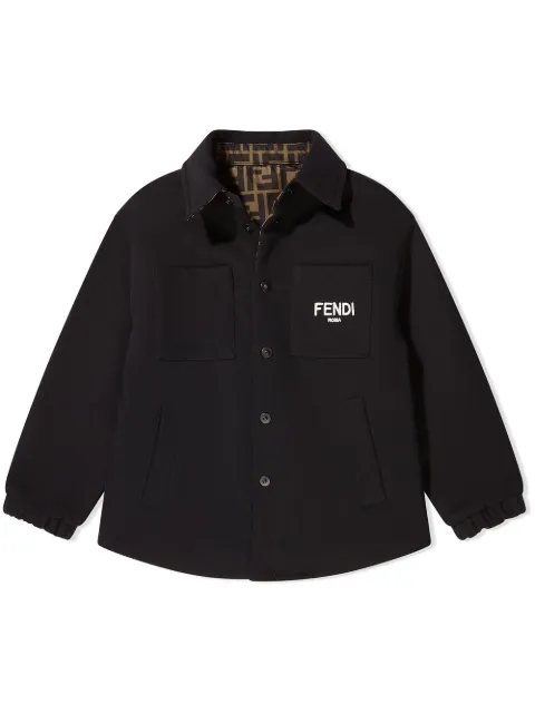 Fendi Kids revisable FF-monogram print shirt jacket