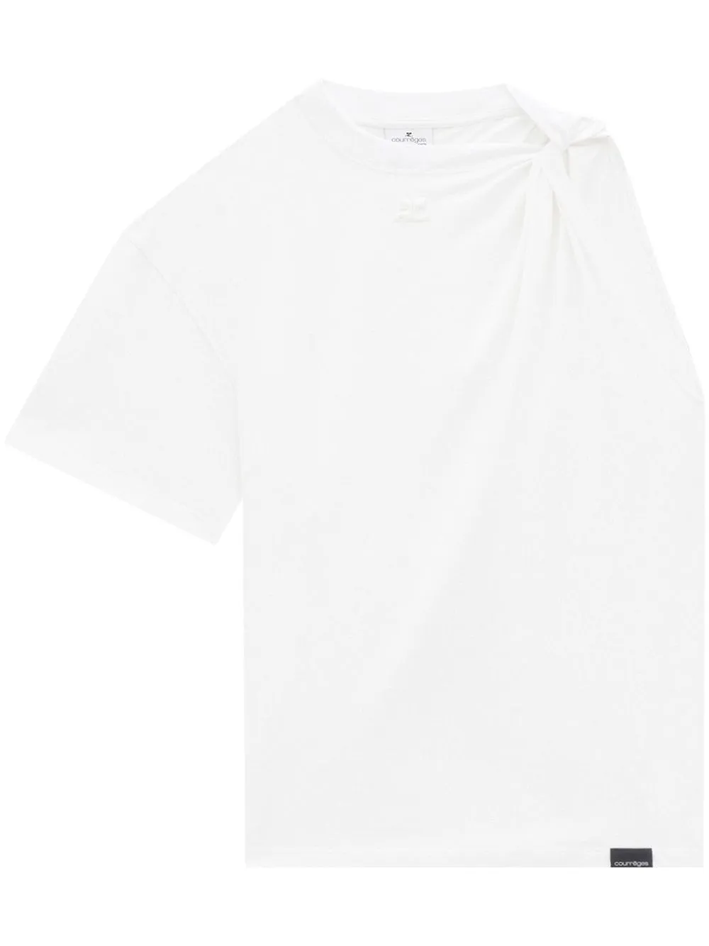 

Courrèges asymmetric twist jersey T-shirt - White