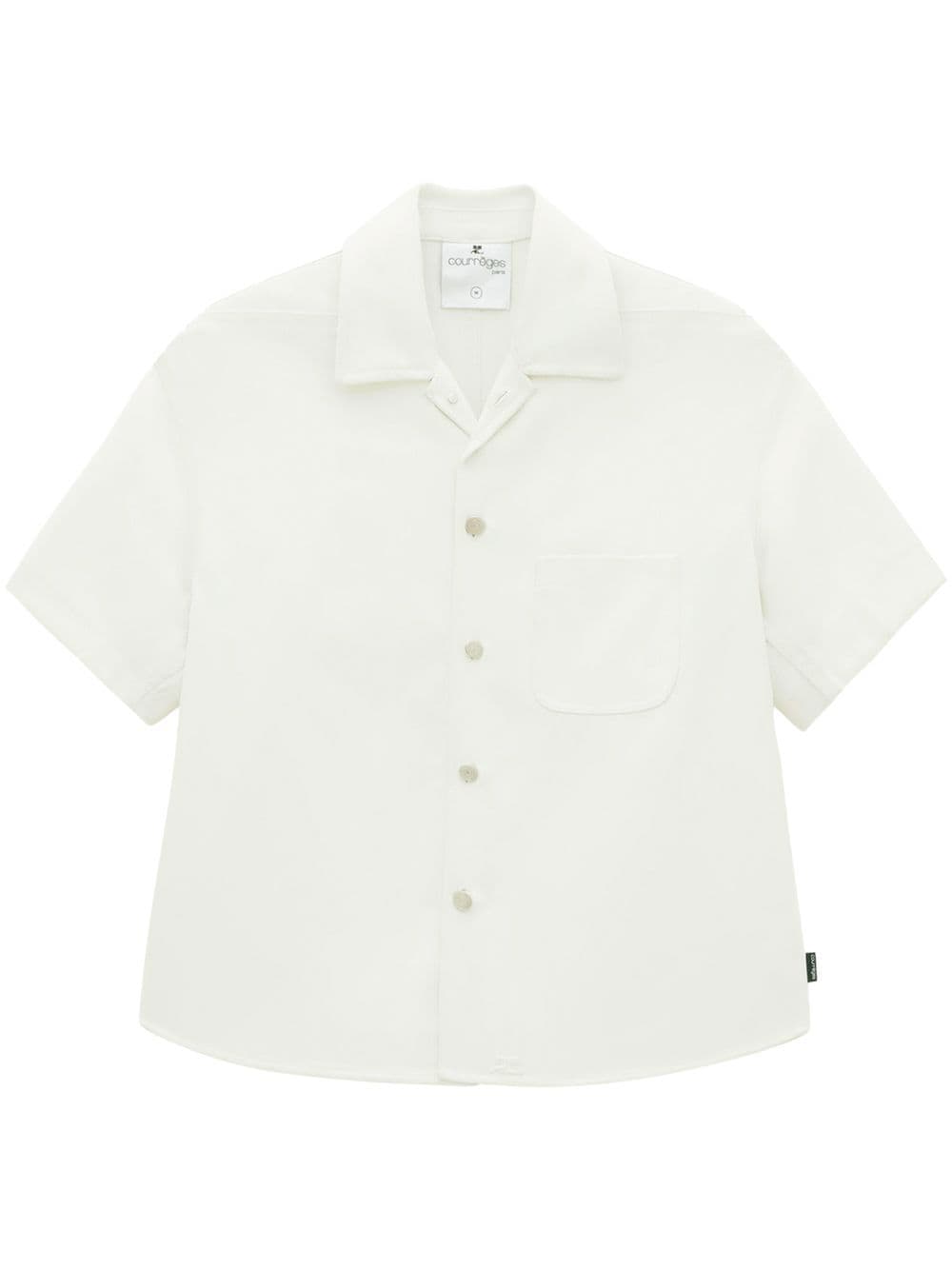 Courrèges Skater Retro Twill Shirt In White