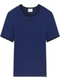 Courrèges logo-appliqué T-shirt - Blue