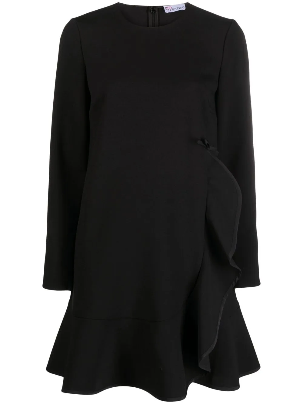 

RED Valentino draped-detail shift dress - Black