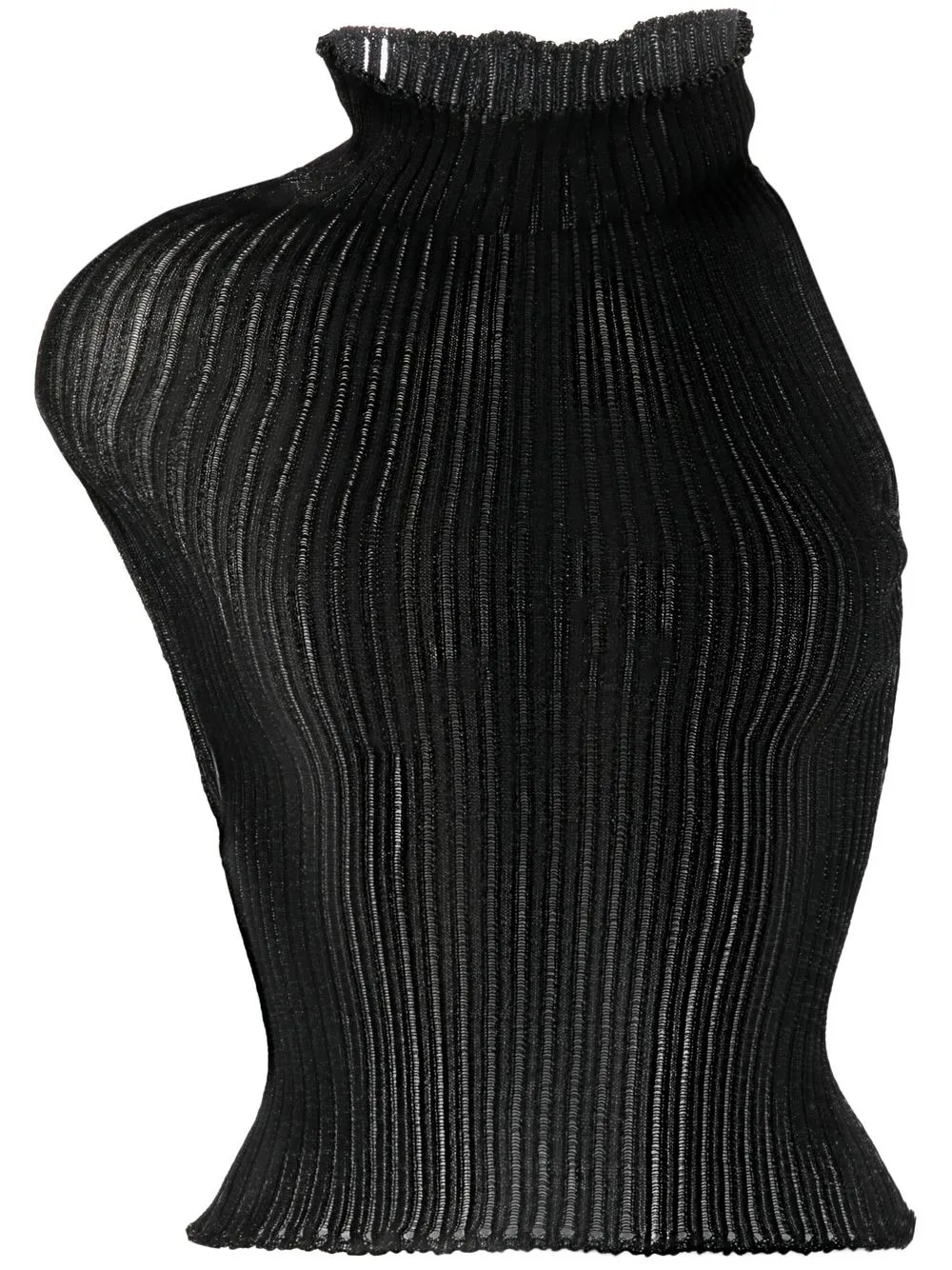 

A. ROEGE HOVE sleeveless asymmetric knitted top - Black