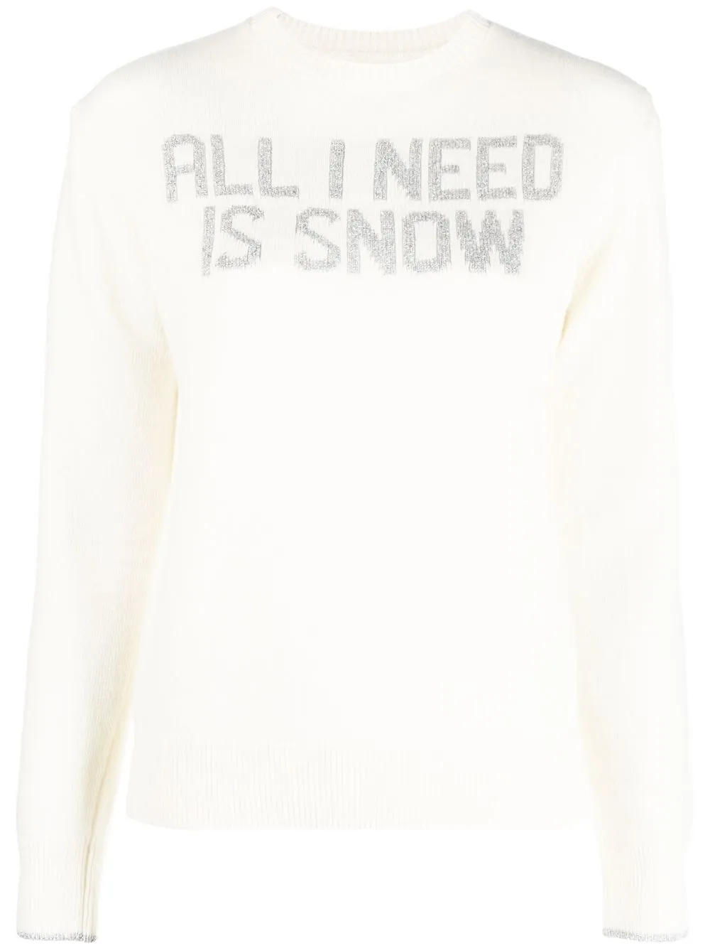 

MC2 Saint Barth glitter-print sweater - White