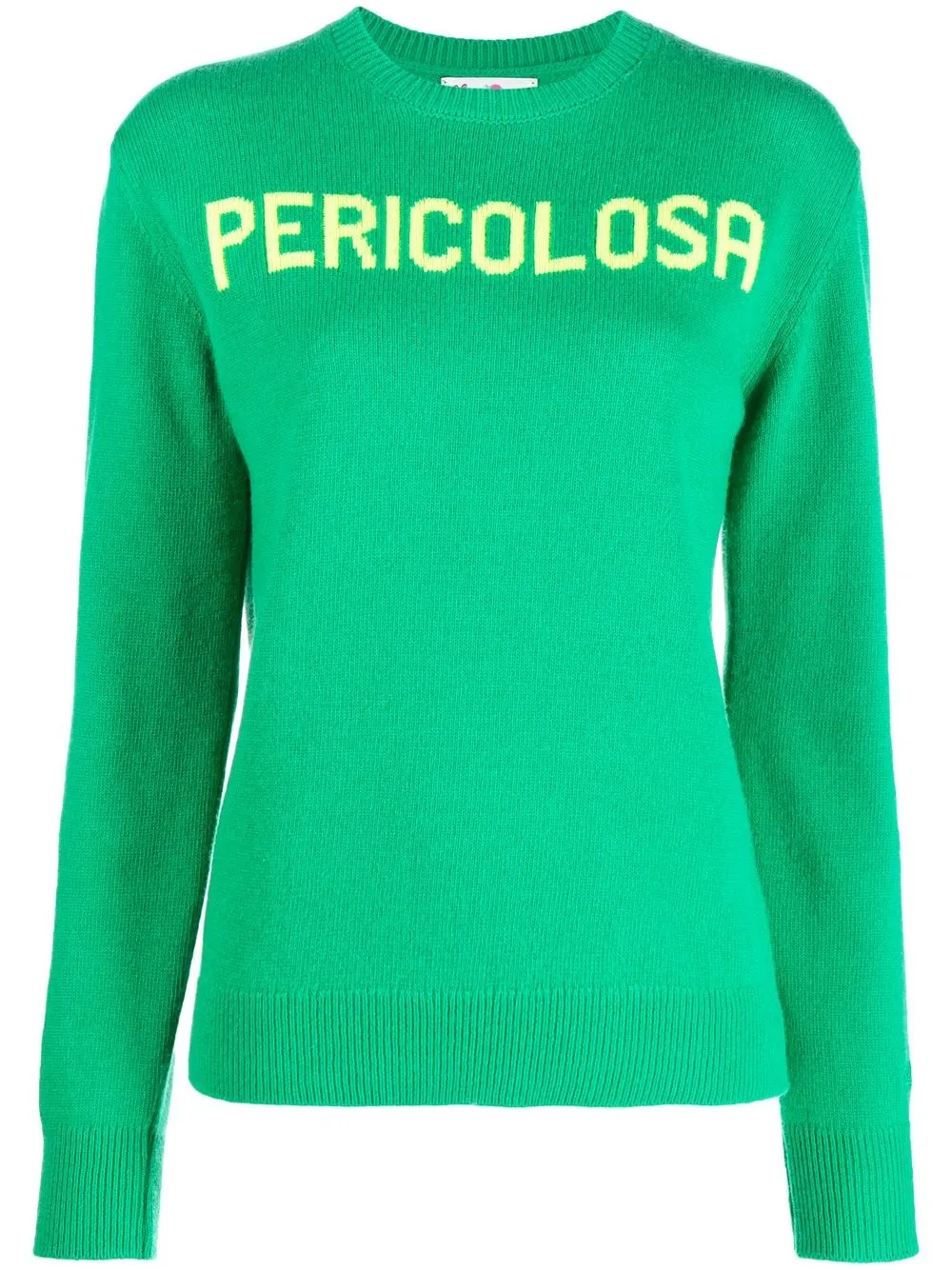 

MC2 Saint Barth intarsia-knit slogan jumper - Green