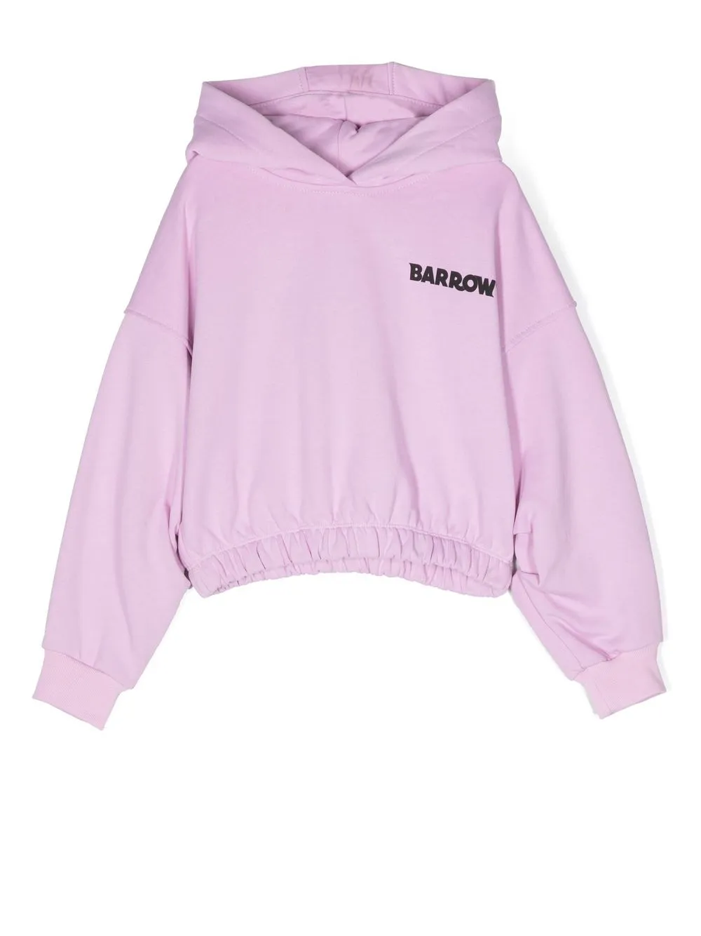 

Barrow kids smiley-print cotton hoodie - Pink