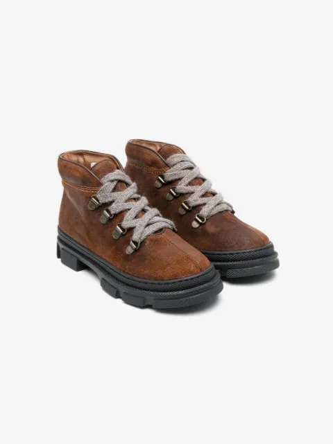 Pèpè lace-up leather ankle boots