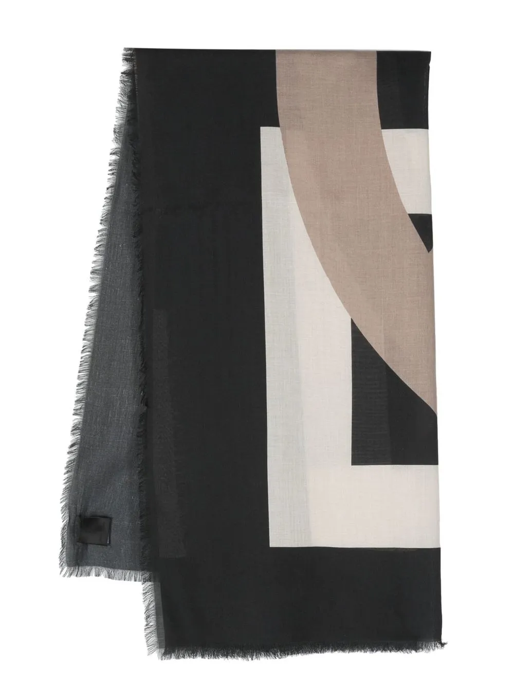 

Givenchy fine-knit colour-block scarf - Black
