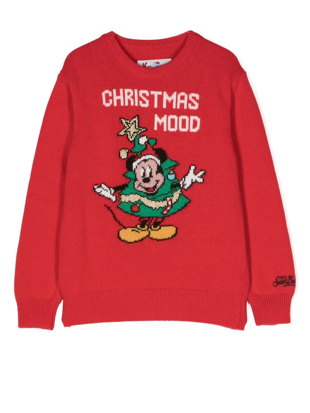 

MC2 Saint Barth Kids Mickey Santa intarsia-knit jumper - Red