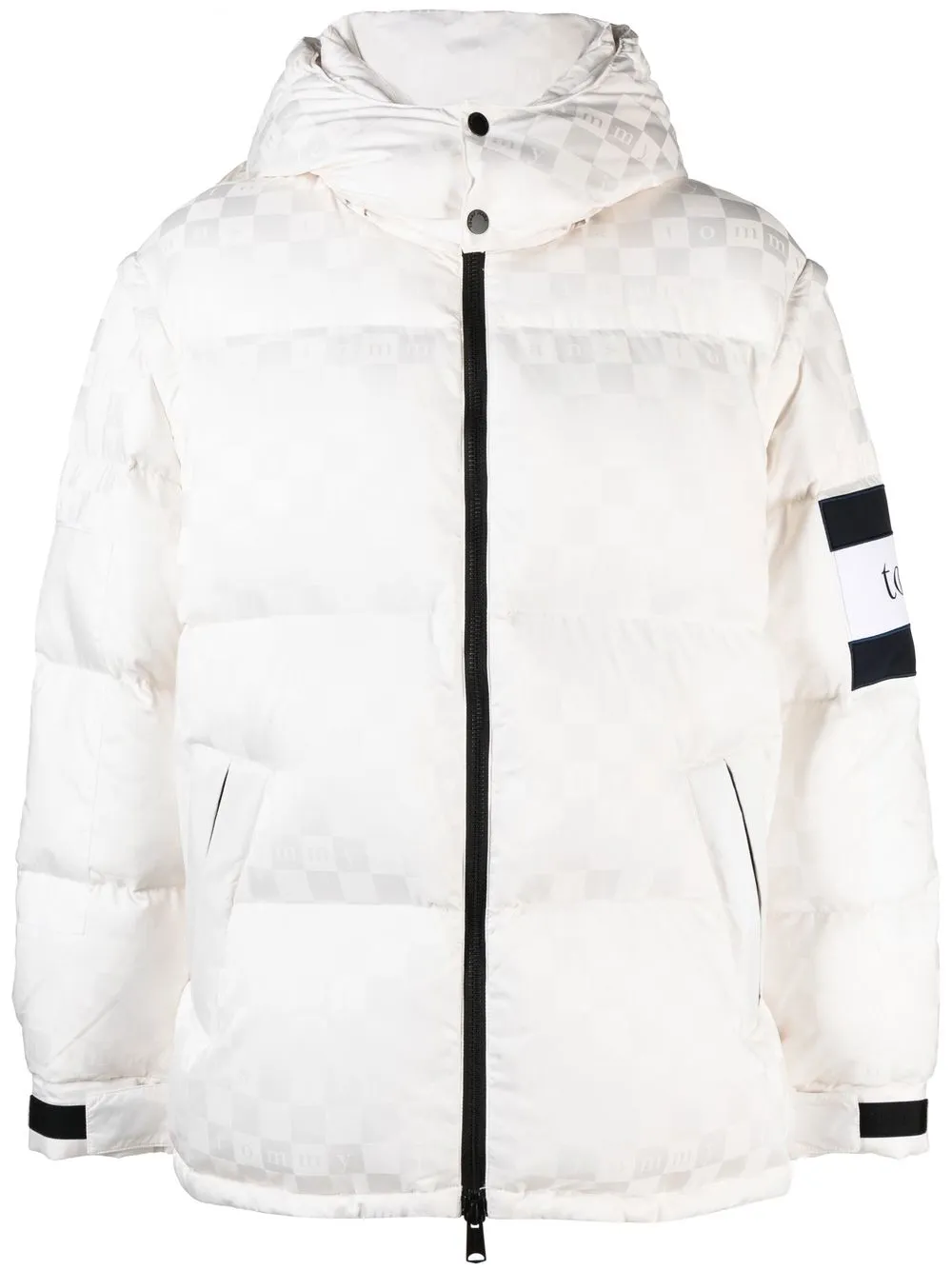 

Tommy Jeans Serif logo-jacquard down-filled jacket - White