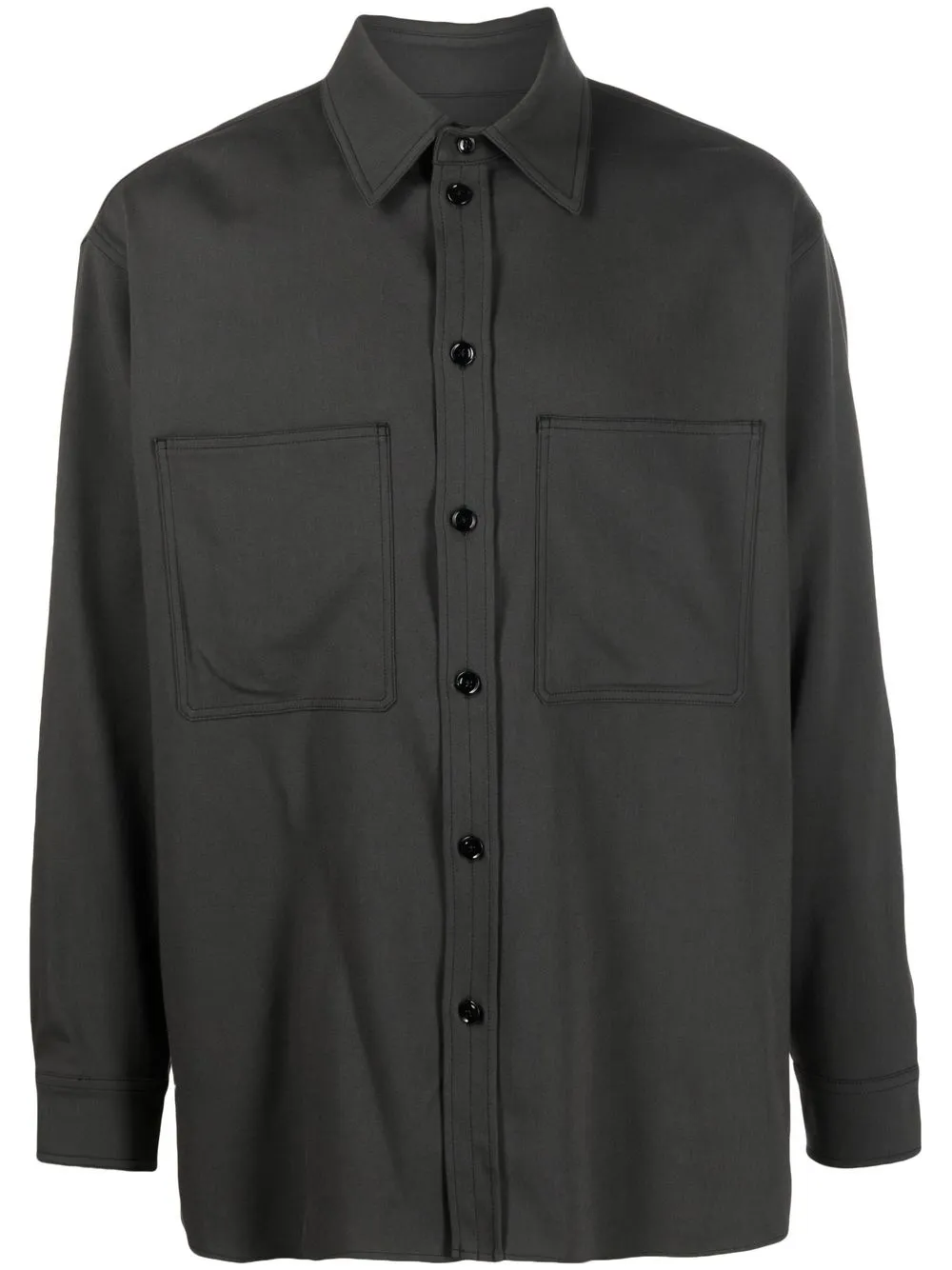 

Lemaire long-sleeve wool-blend shirt - Grey