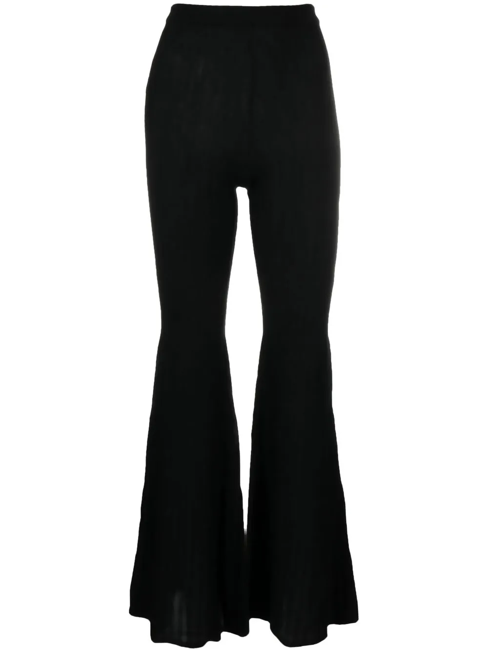 

Boutique Moschino pantalones acampanados con tiro alto - Negro