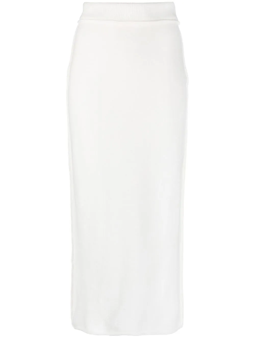 

Rus high-waist knitted midi skirt - White
