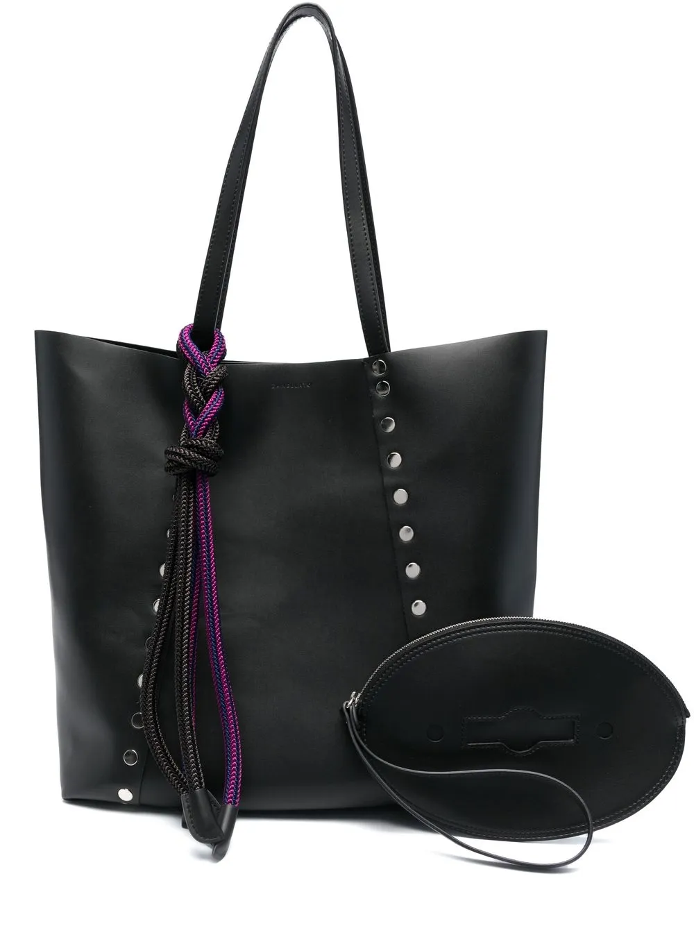 

Zanellato rope-detail leather tote bag - Black