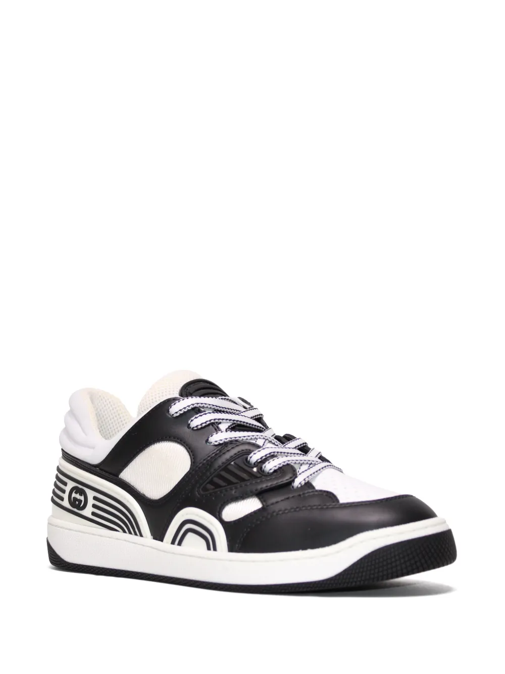 Shop Gucci Basket Low-top Sneakers In Black