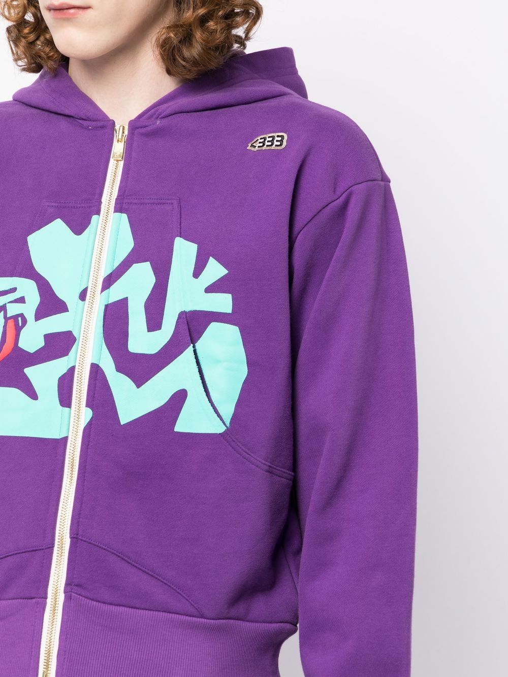 Shop Namesake Henri Logo-print Hoodie In Purple