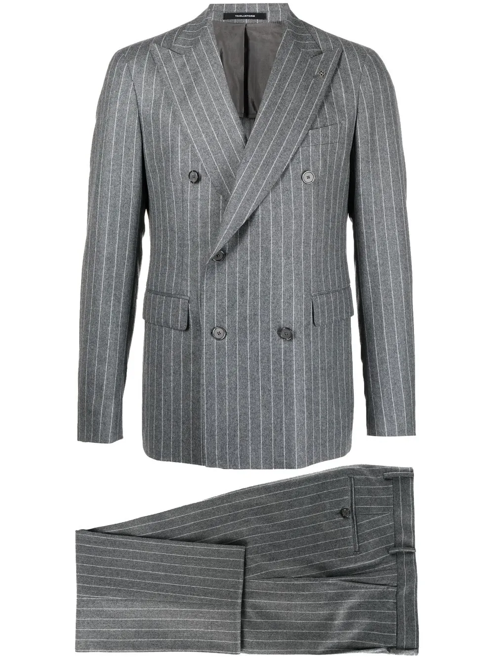 

Tagliatore pinstripe double-breasted suit - Grey