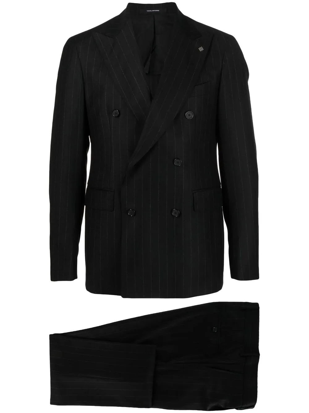 

Tagliatore pinstripe double-breasted suit - Black