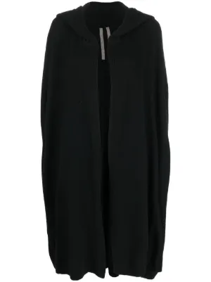 Rick Owens Robe フーデッド ロングカーディガン | ブラック | FARFETCH JP
