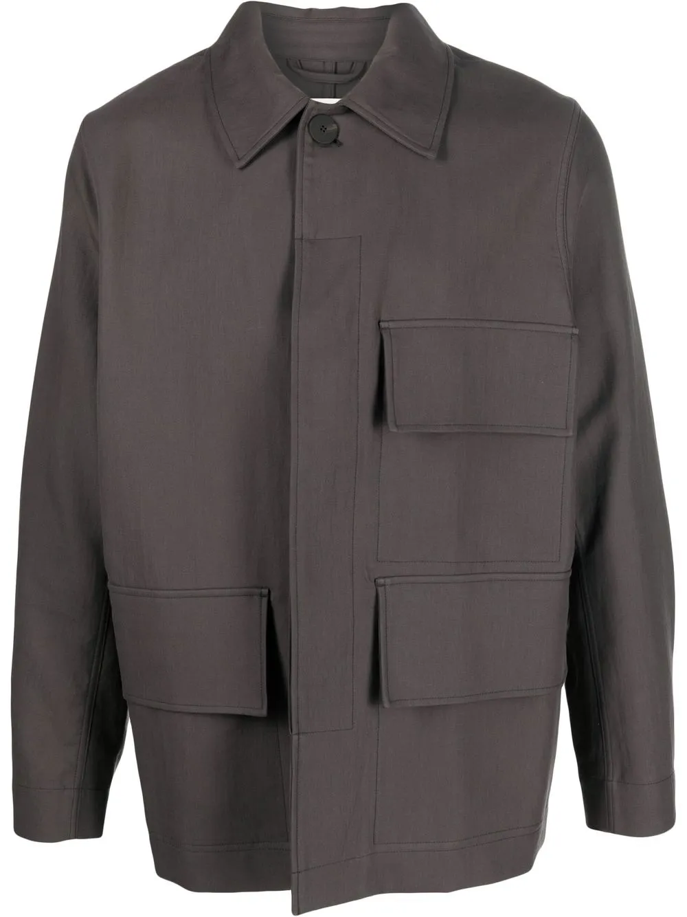 

Studio Nicholson sobrecamisa Gus con bolsillos con solapa - Gris