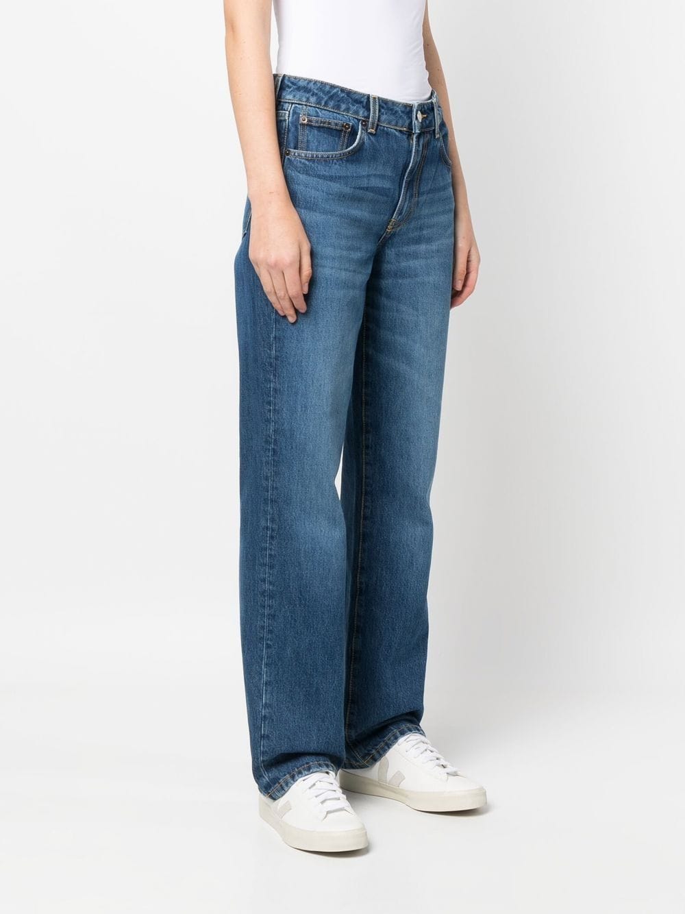 Shop Jeanerica Niagra Straight-leg Jeans In Blue