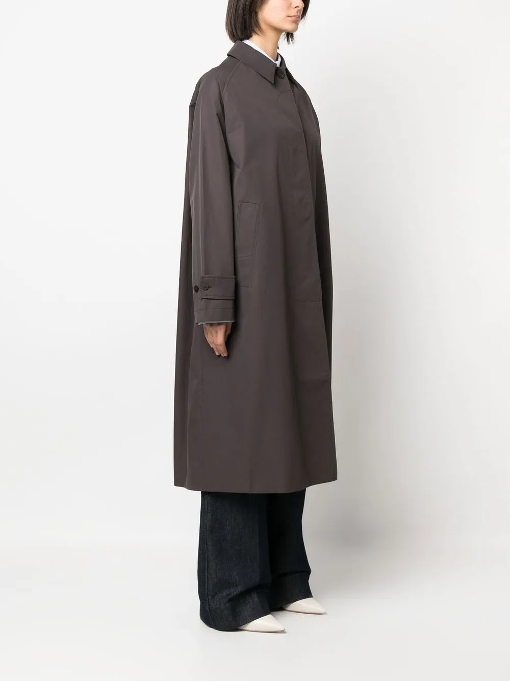  Studio Nicholson Holin Buttoned Raincoat - Brown 