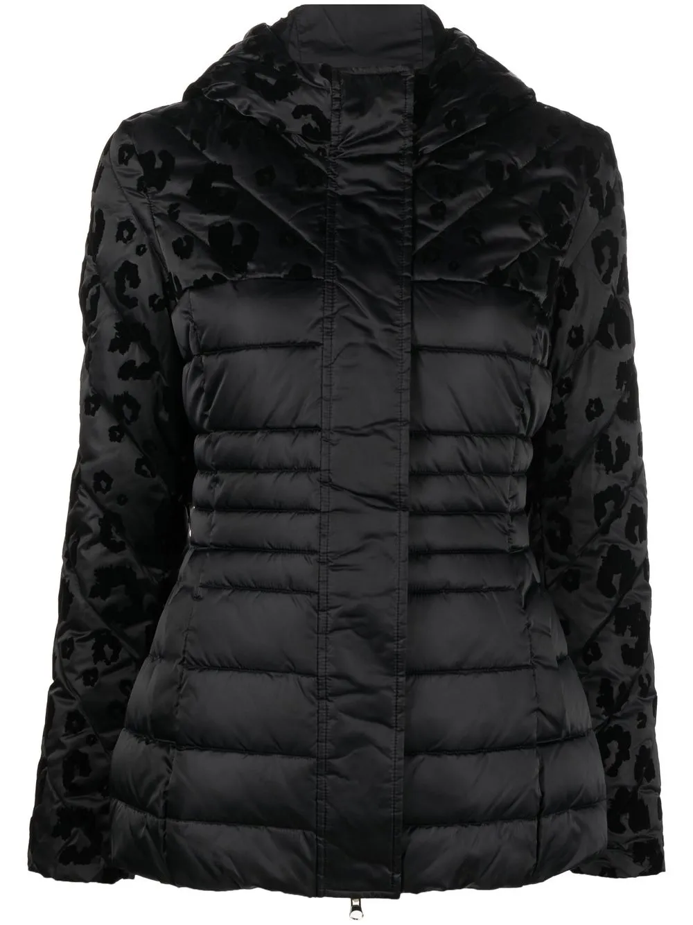 

Ea7 Emporio Armani animal-print hooded padded jacket - Black