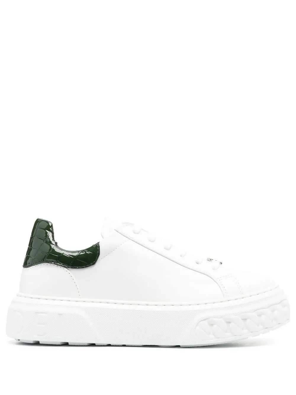 

Casadei panelled low-top platform sneakers - White