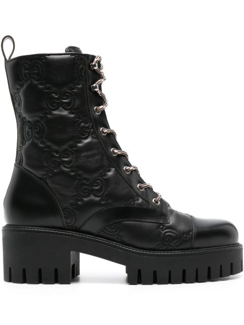 Black gucci snake boots best sale