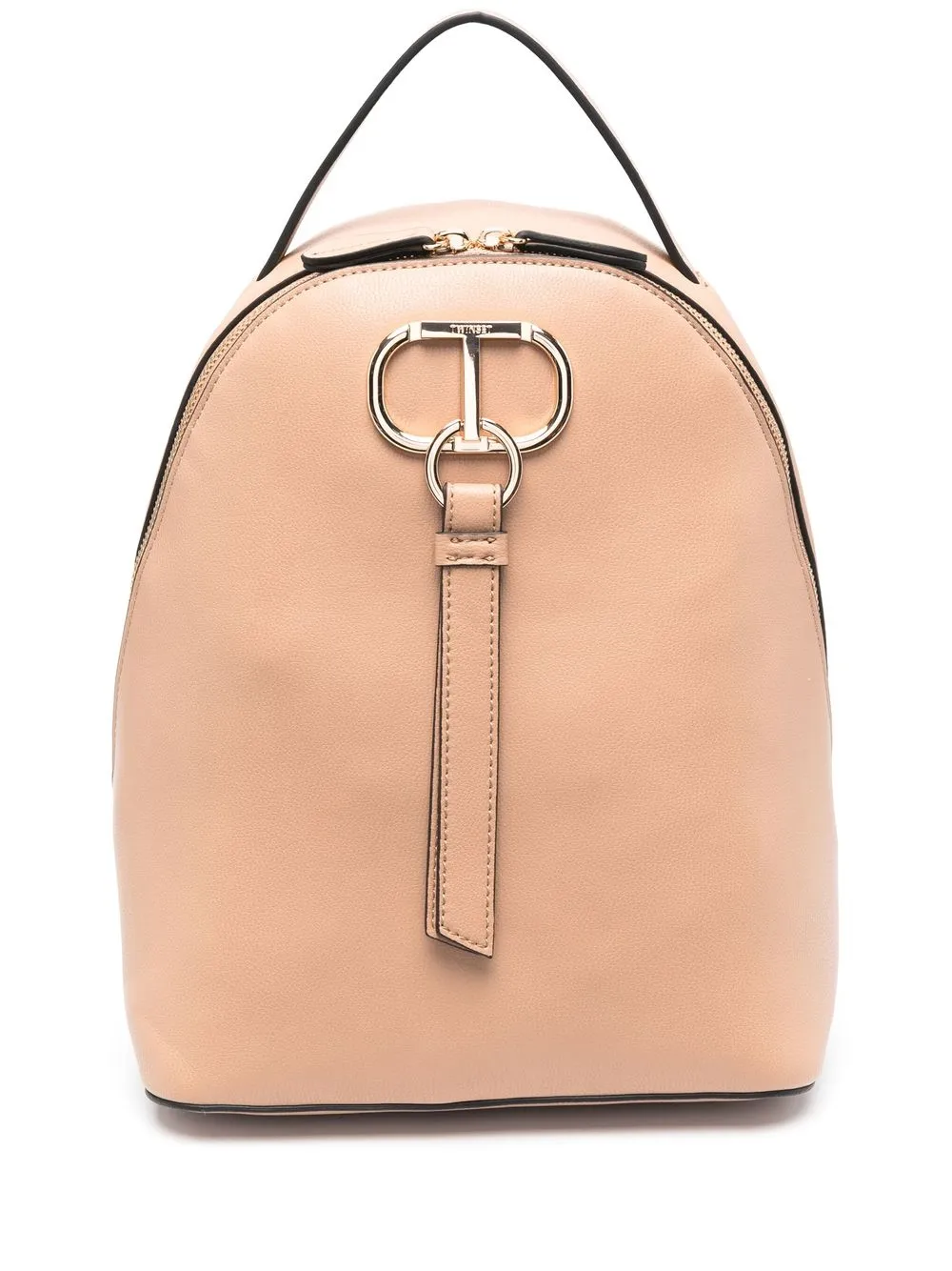 

TWINSET logo-plaque zip-around backpack - Neutrals