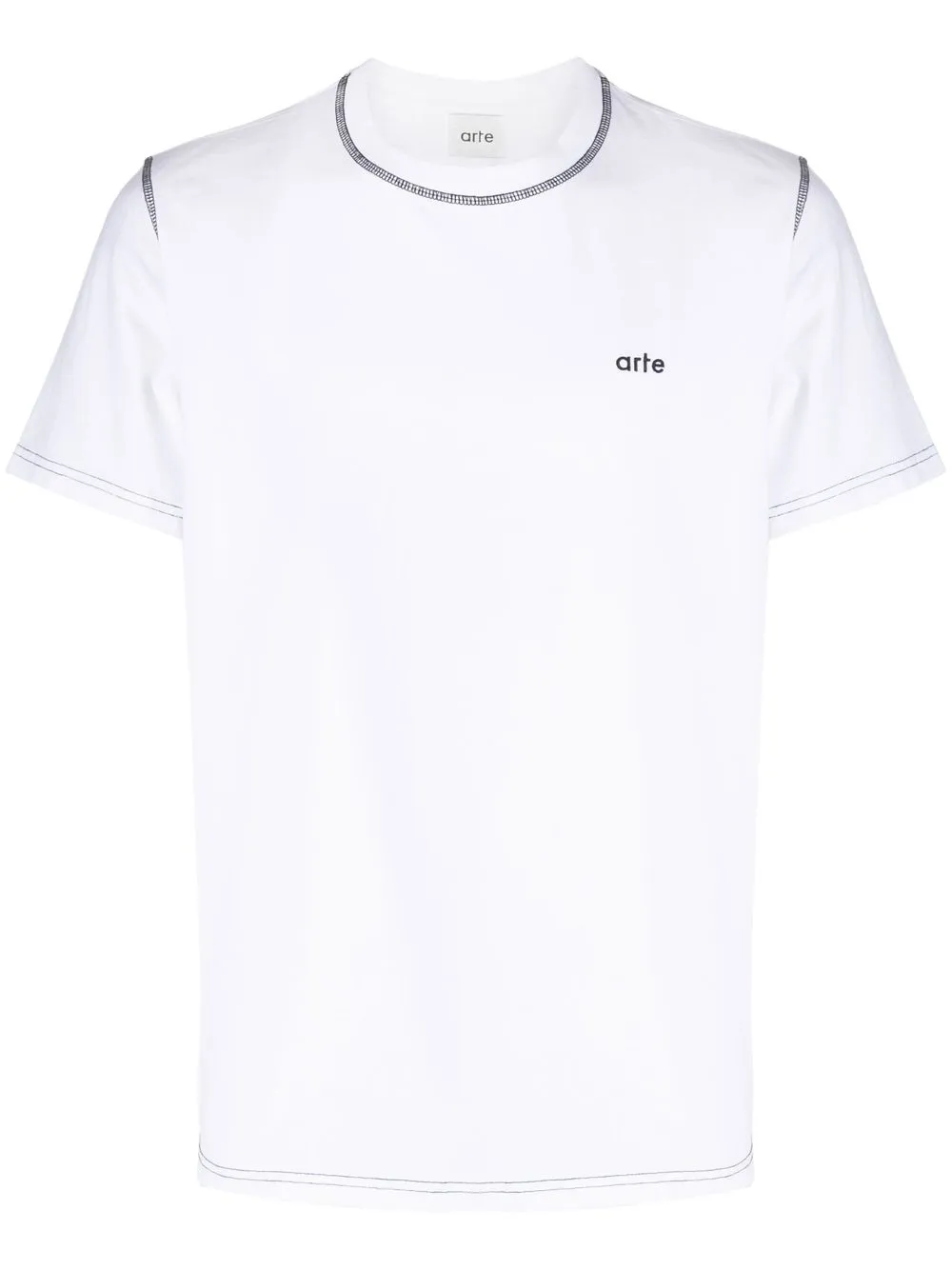 

ARTE logo embroidery cotton T-shirt - White