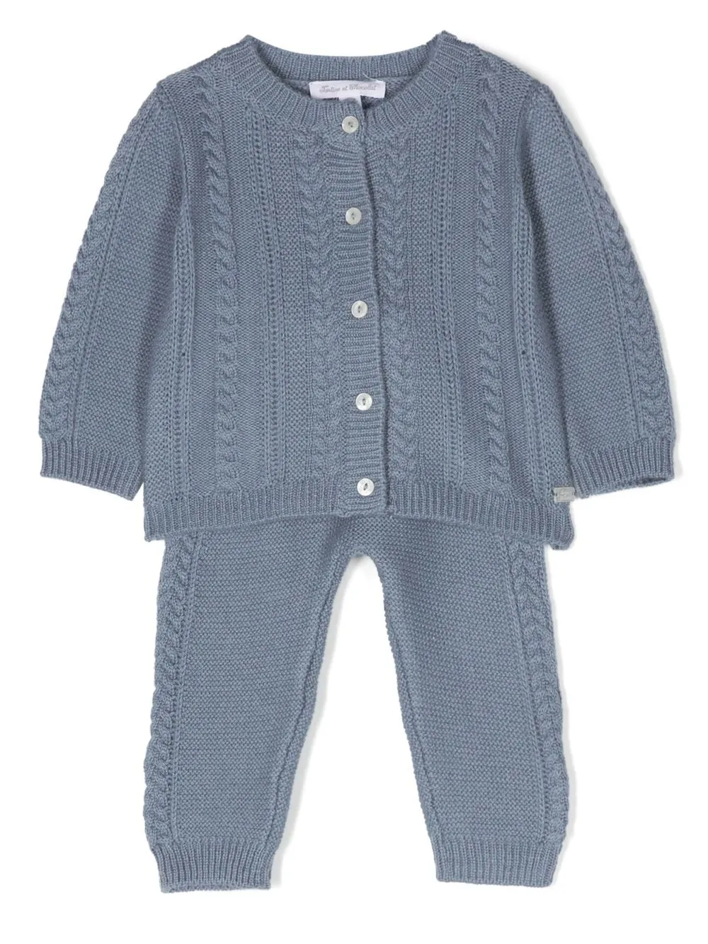 

Tartine Et Chocolat cable-knit tracksuit - Blue