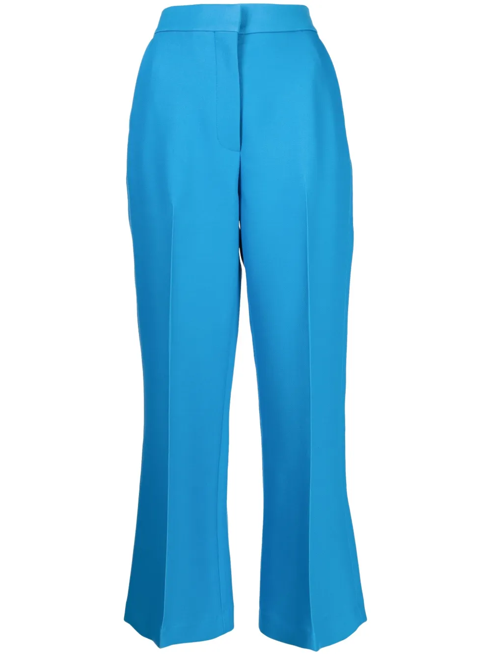 Adam Lippes High-waisted Flared Trousers In Blue