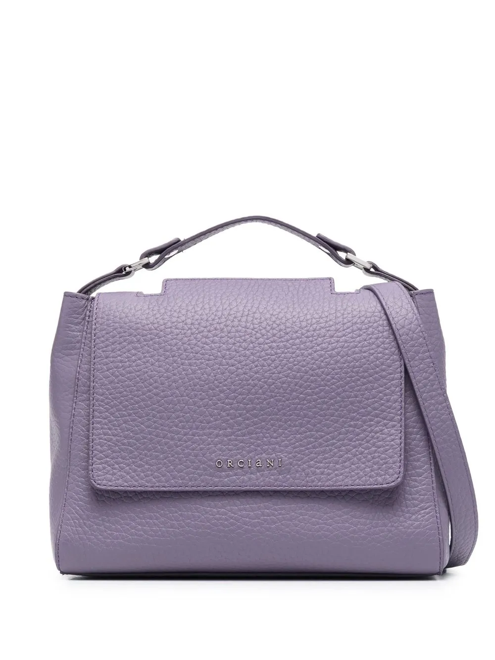 

Orciani Flanda grained leather crossbody bag - Purple