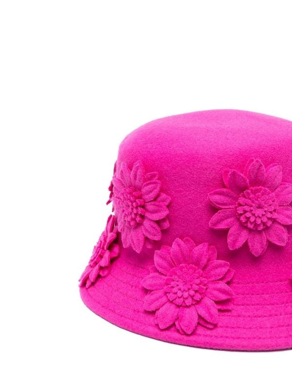 Valentino Garavani floral-appliqué Wool Hat - Farfetch