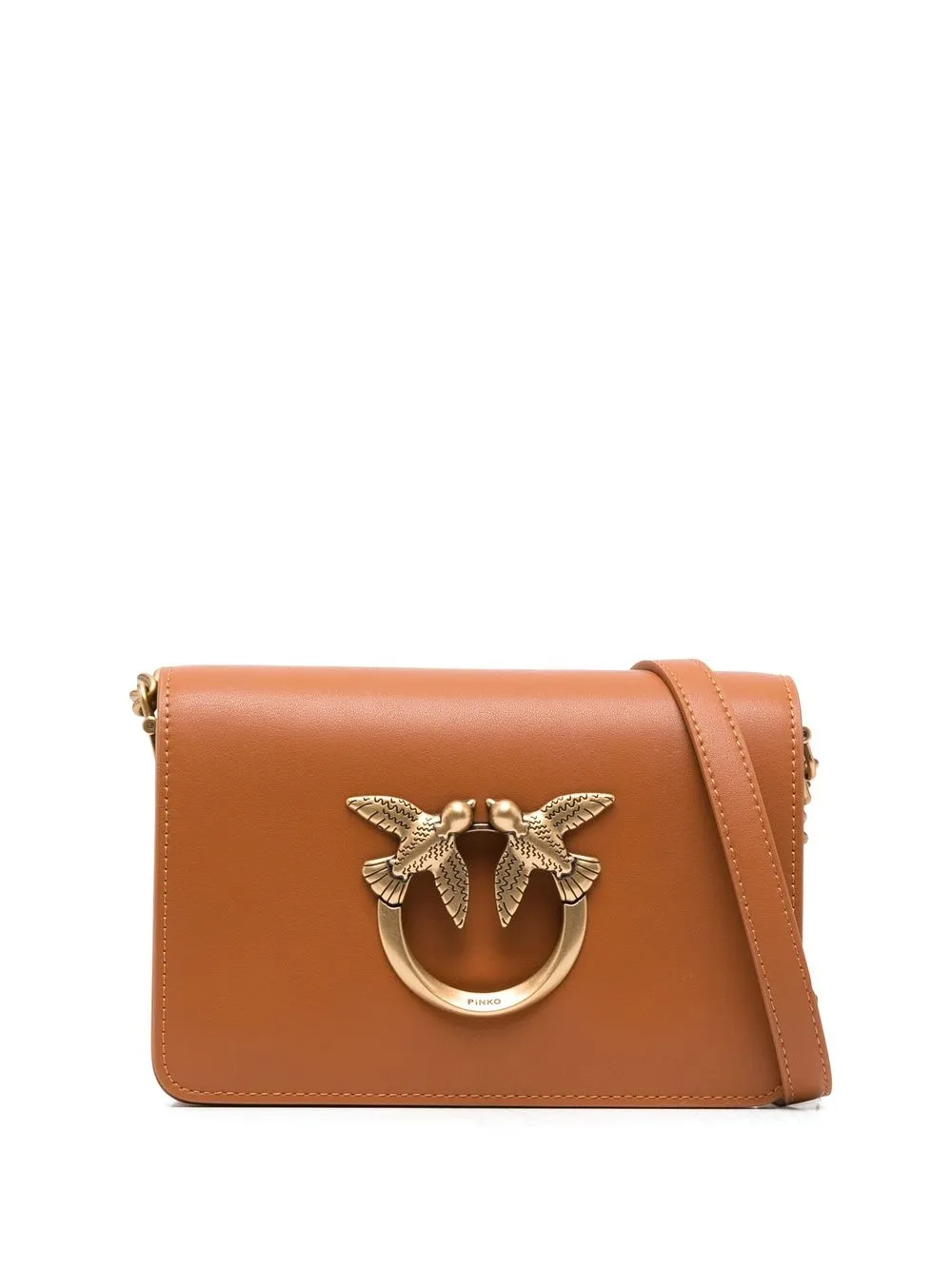 

PINKO logo-plaque crossbody bag - Brown
