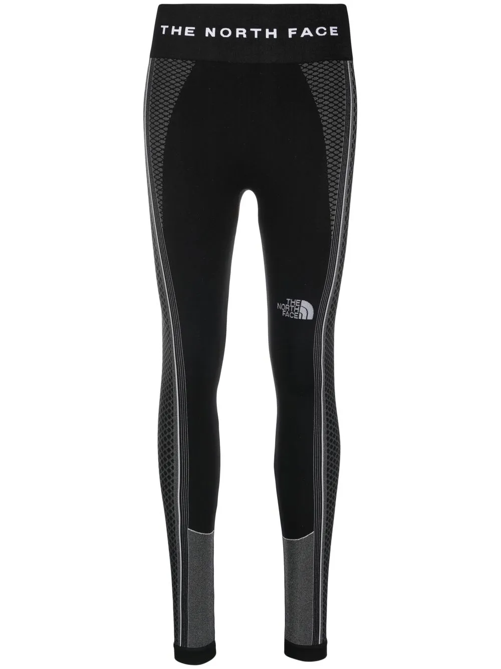 

The North Face logo-print panelled leggings - Black