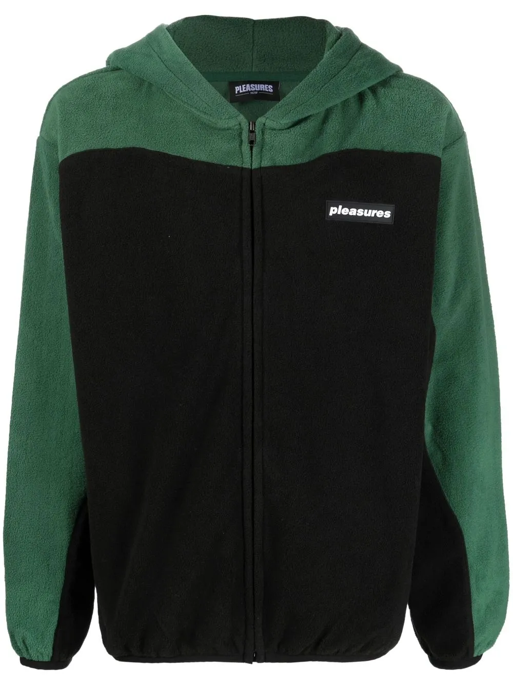 

Pleasures fleece-textured zip-up hoodie - Green